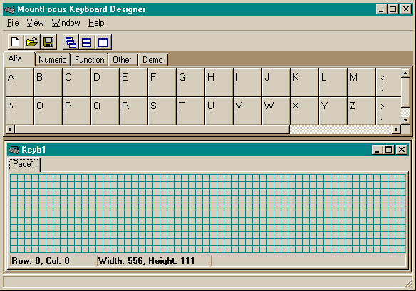 MountFocus Keyboard Designer v.1.1 main screen