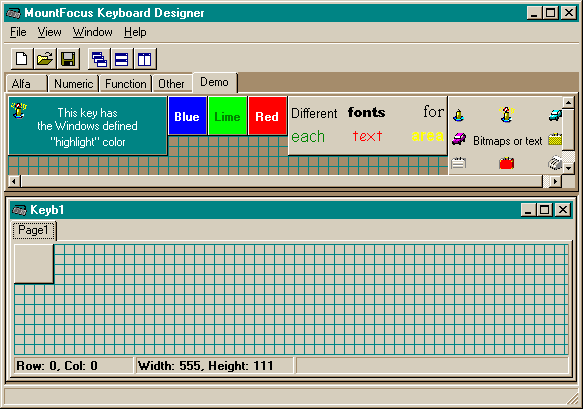 MountFocus Keyboard Designer v.1.1 main screen